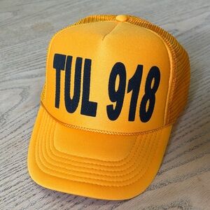 NEW Yellow TUL 918 Trucker Hat